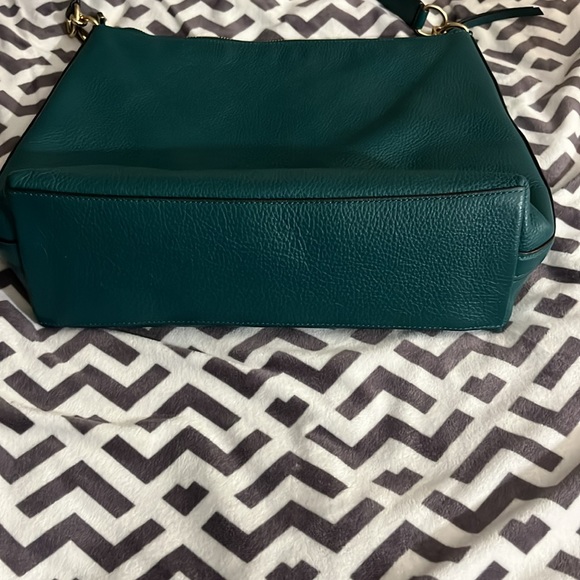 Jade Green and Gold Coach Bag - Picture 5 of 6